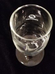Frontier Airlines – Wine Glass with White Graphics 4-1/2&Prime; Tall from the 1980&rsquo;s