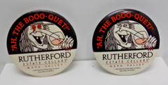 RUTHERFORD CELLARS-VINTAGE 1991 HALLOWEEN PROMO-2.5&Prime; BUTTON-« AH, THE BOOO-QUET! »