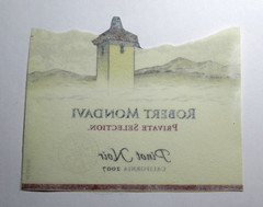 Vintage 2007 Robert Mondavi Private Selection Pinot Noir Wine Bottle Label CA