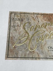 De Loach Vineyards Sonoma Cuvee Wine Label 1992 Chardonnay 90s Design