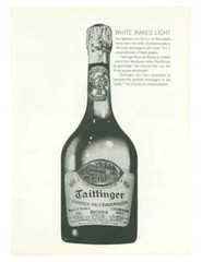 1964 Taittinger PRINT AD Vintage 1955 Comtes De Champagne