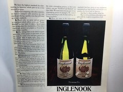 1969 Inglenook Chenin Blanc Wine. Vintage Print Ad.