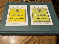 2 Old St Julian Michigan Wine Bottle Labels Paw Paw Mich Mi Unused