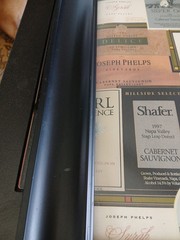 VTG 1997 24&Prime; X 20&Prime; Framed Wine Labels Reproduction