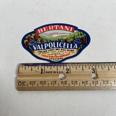 Casa Vinicola Bertani Vintage Valpolicella Grezzana Italy Wine Label Unused