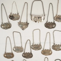 27x Sterling Silver Antique Scotch Decanter Label Hallmarked 5x Broken 266.2g