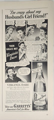 1941 Garretts Virginia Dare American White Wine Vintage Ad Im crazy about my