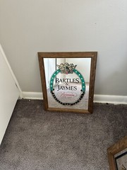 Vintage BARTLES & and JAYMES Premium Wine Cooler Logo ~ Bar Mirror ~ 19&Prime; x 15.5&Prime;