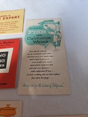 Vintage Lot Of 8 Brochures/Recipe Booklets For California Wines USA