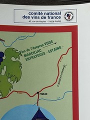 Vintage French Wine Poster Sud-Ouest France Vineyards SOPEXA 1970s Map