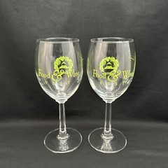 Food & Wine Fest Glasses Fredericksburg Set of 2