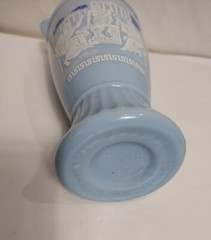 Vintage 1961 Jim beam blue milk glass grecian design socrates Plato Aristotle