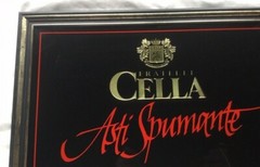 FRATILLI CELLA Wine Mirror Sign Anst Spumante Sparkling Wine