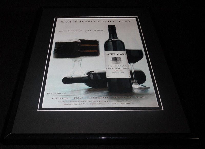 2015 Layer Cake Wine 11×14 Framed ORIGINAL Advertisement D
