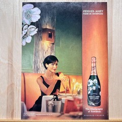 1998 Perrier Jouët Flour De Champagne Vintage Print Ad Restaurant Woman Advert