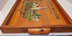 Christian Brothers Napa Valley Wines Mont La Salle Vineyards Wooden Tray 18&Prime;x14&Prime;