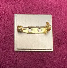 Krug Champagne – Debossed Logo MetalPin – Golden and Burgundy – New