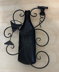 Vintage 3D Wine Kitchen Wall Art Bar Decor Wine Bottle Glass and Corkscrew