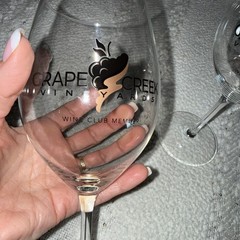 2 Grape Creek Vineyards Fredericksburg TX Wine Glass Pre-owned Open Box