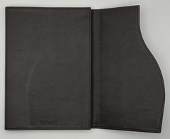 Ruinart Champagne Brown Leather Notebook Cover, Notepad & Giftbag – Luxury