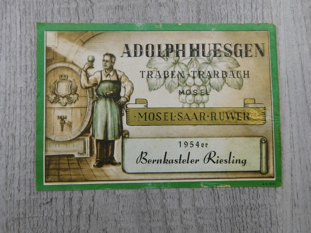 Adolph Huesgen Traben-Trarbach Model Saar Ruwer Vintage Label Breweriana Winery