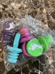 Barefoot Wine Bottle Stoppers Silicone SET OF 4 HARD TO FIND