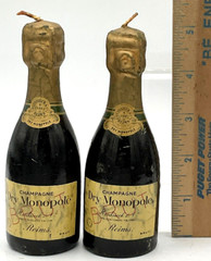 Vintage Dry Monopole Brut Champagne 5” Candles Wine Bar Man Cave Promo Advertise
