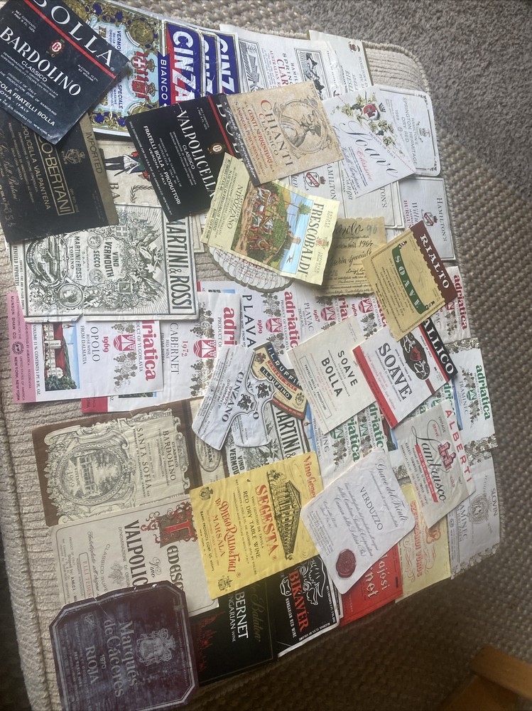 Vintage Paper Wine Labels,Italy/Japan/Australia/Hungary/Yugoslavia(69)
