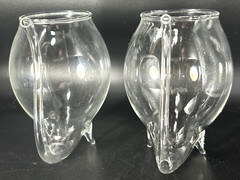 Vintage Wino Sippers Novelty Wine Glasses Original Box Great Fun Graphics
