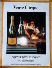 Veuve Clicquot Champagne Poster – Cozy Up With Clicquot – 18” x 24” Inches – New
