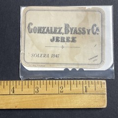 Vintage 1940s Gonzalez Byass Y Ca Jerez Solera 1847 UNUSED Paper Label Q1983