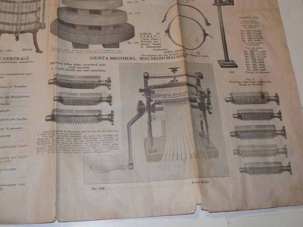 VTG 1920s GRAPE PRESS & MORE ADVERTING POSTER/CATALOG! 35×23&Prime;! 2 SIDED! PHILA PA