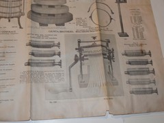 VTG 1920s GRAPE PRESS & MORE ADVERTING POSTER/CATALOG! 35×23&Prime;! 2 SIDED! PHILA PA