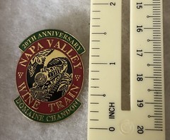 Napa Valley Wine Train 20th Anniversary Lapel Pin Domaine Chandon A113