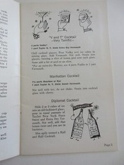 1958 Booklet COME FOR COCKTAILS Taylor Wine Co. Drink & Appetizers Recipes
