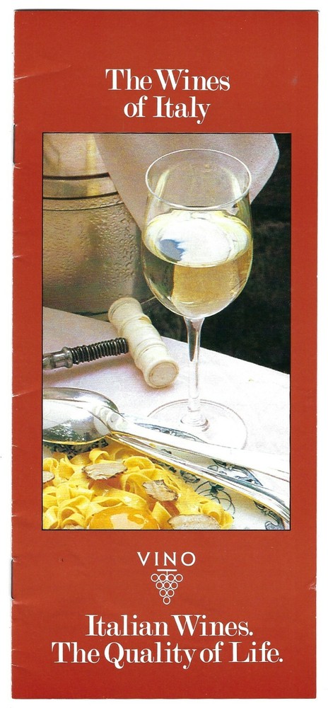 Vintage 1994 WINES OF ITALY Booklet ITALIAN TRADE COMMISSION Pamphlet Book VINO