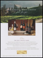 Ferrari Carano wine print ad 2007 photo of fields