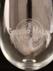 Cousino Macul – Santiago Chile – Wine Glass – White Artwork – 8&Prime; Tall – Rare