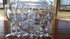 Paul Masson Wine Tasting Glasses Stems 6 4 ounce stems Knobbed Stems by Libbey