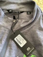Travis Mathew Pullover Men&rsquo;s Medium Grey NWT Crestview 1/4 Zip Korbel Champagne