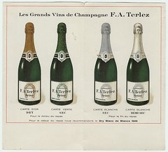 RARE Folding Advertising Card Brochure Terlez French Champagne Wine 1928