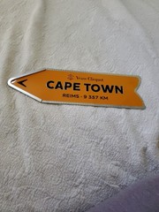 Champagne Veuve Clicquot Orange Tin Arrow Destination CAPE TOWN Sign Only