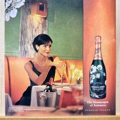 1998 Perrier Jouët Flour De Champagne Vintage Print Ad Restaurant Woman Advert