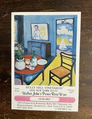 Vintage 1987 Bully Hill Vinyards Walter Johns‘s Picnic Rose Wine Label Art