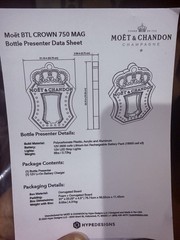 Moët Chandon Light Up LED Crown Bottle Presenter Sign 750 Mag BRAND NEW IN BOX
