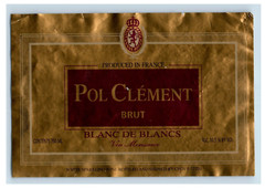 1970&rsquo;s-80&rsquo;s Pol Clement Brut French Wine Label Original S50E