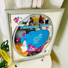 Vintage Haagen-Dazs Cream Liqueur Advertising Mirror, Peter Max Style Bar Decor