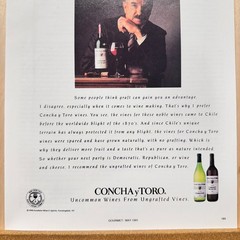 1991 Concha Toro Wine Vintage Print Ad G. Gordon Liddy Advert Alcohol