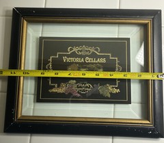Wine Vineyard Framed Victoria Cellars Print Ornate Framed Glass Backing 7” x 5”