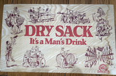 Dry Sack Sherry Wooden Sign Bar Decor Wine Crate Lid Spain Man Cave Vintage
